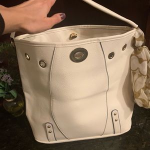 Brand new charming Charlie tote with coach scarf